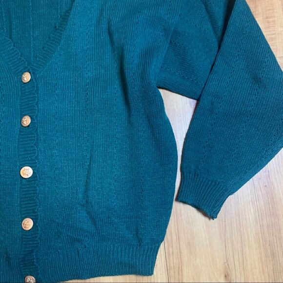 Bryn Connelly Size Small Green Cardigan Knit Sweater, Perfect for the Holidays - Picture 3 of 6